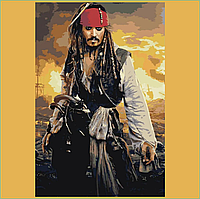 Картина по номерам "Джек Воробей. Пираты Карибского моря" (40х60)