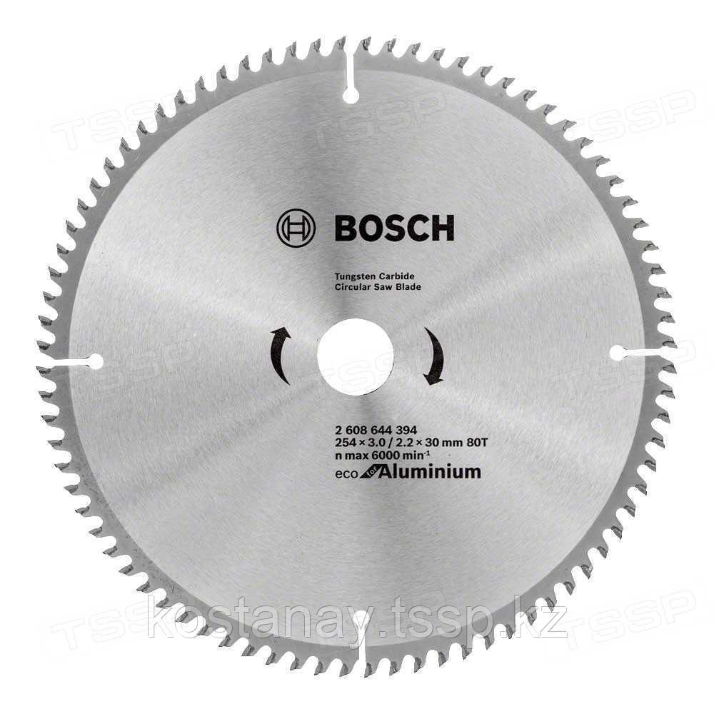 Пильный диск по алюминию Bosch ECO AL 254*30-80 2608644394 - фото 1 - id-p110279841