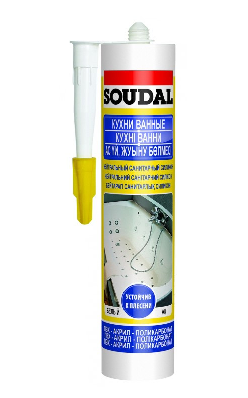 Soudal нейтральный санитарный силикон белый 15*280 мл