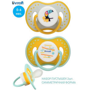 Пустышка 0-6 мес Zoo (2шт в упаковке) UVITON