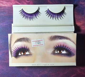 Сәндік күлгін ұзын кірпіктер, желімсіз.