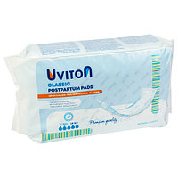 Прокладки послеродовые CLASSIC (10 шт) усиленный липкий слой, 250 мл Uviton, дышащие