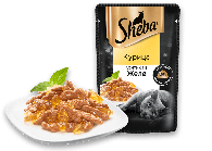 SHEBA, Шеба ломтики в желе, курица, влажный корм для кошек, уп.28*75гр.