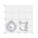 Серьги из серебра с жемчугом и фианитами SOKOLOV 92022965 покрыто  родием с английским замком, фото 4