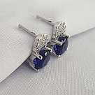 Серьги из серебра с фианитами Италия K463, фото 2