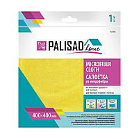Салфетка из микрофибры жемчужная для бытовой техники и мебели 400x400 мм, желтая, Home// Palisad