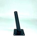 Ножка стальная, для диванов и кресел, черная с наклоном 15см