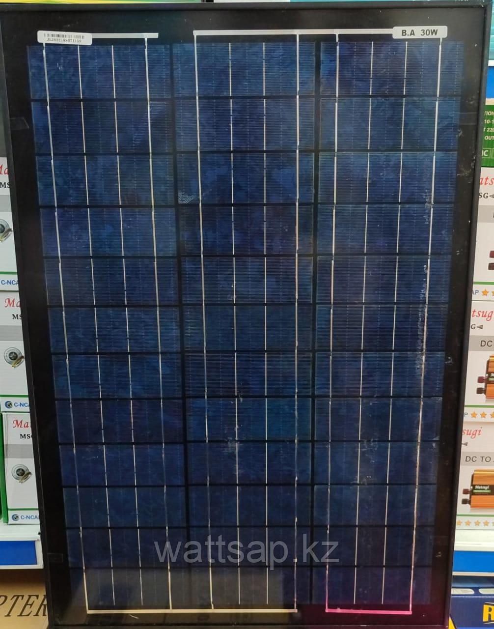 Солнечная панель 30 Вт (12 В), 65x45 см - фото 1 - id-p110528052