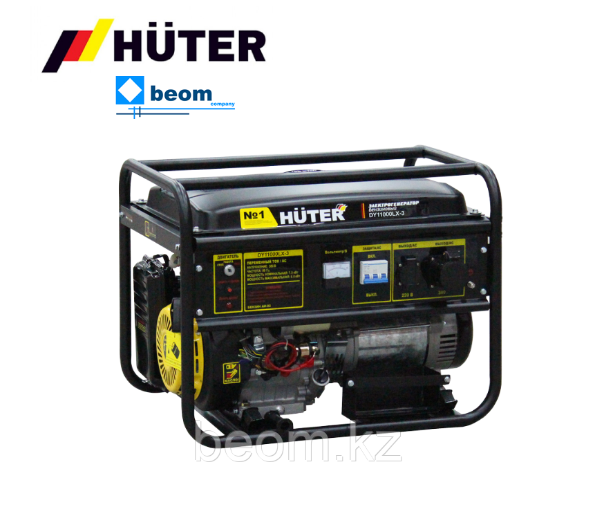 Бензиновый генератор Huter DY11000LX-3 (8.5 кВт | 380В) электростартер - фото 1 - id-p110528027
