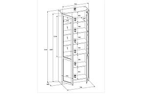 Шкаф для книг Харрис, 80х210х30 см антрацит, фото 5