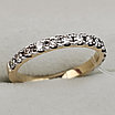 Золотое кольцо с бриллиантом 0.37Сt VS1/H, 16,5 размер, фото 2