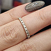 Золотое кольцо с бриллиантом 0.37Сt VS1/H, 16,5 размер, фото 9