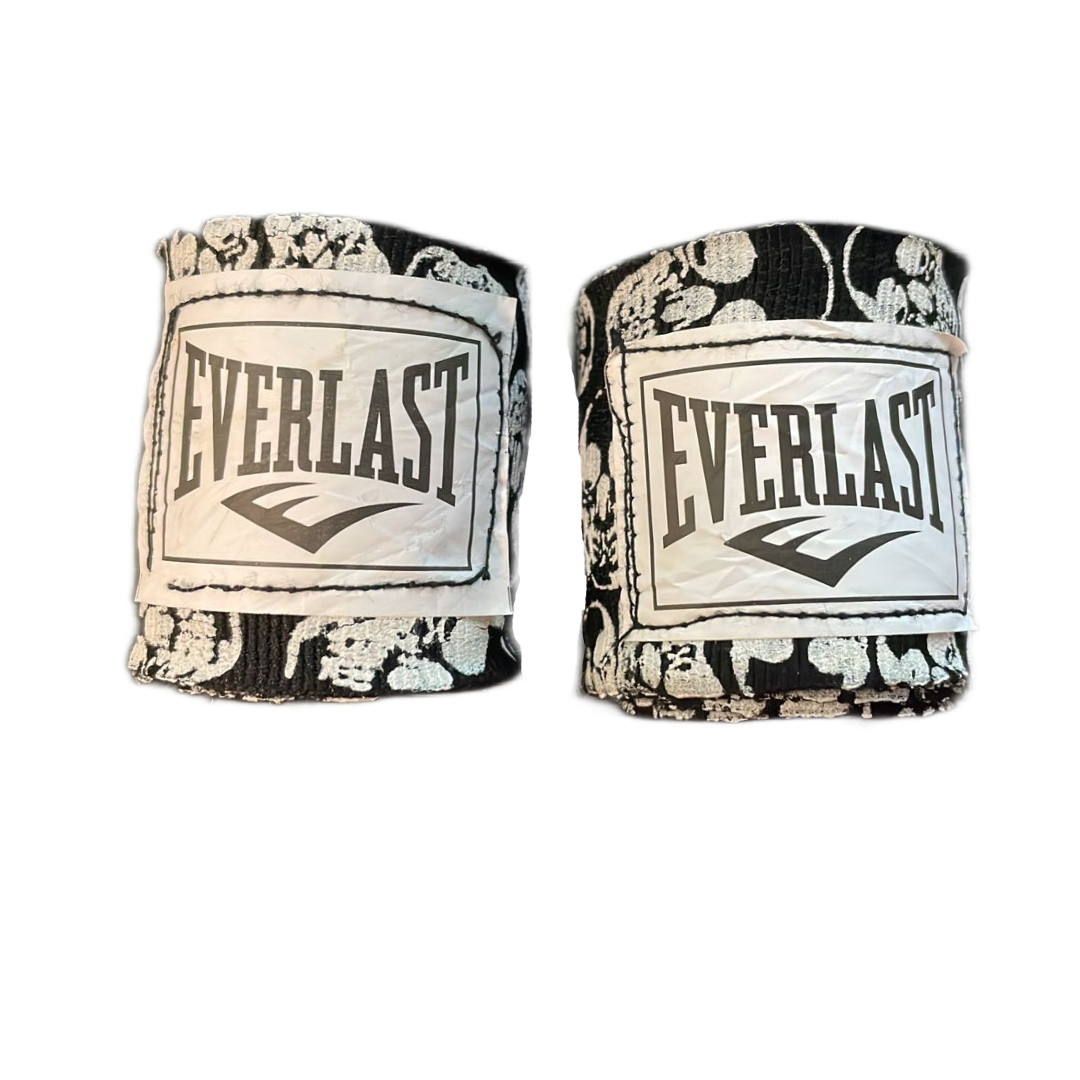 Боксерский бинт Everlast черный с черепом 2шт 2,5м - фото 1 - id-p110521361