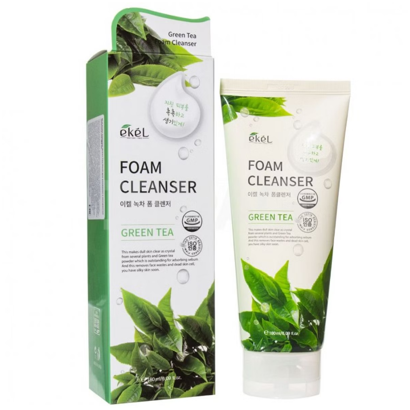 Пенка для умывания с коллагеном Ekel Foam Cleanser Green Tea, 100мл