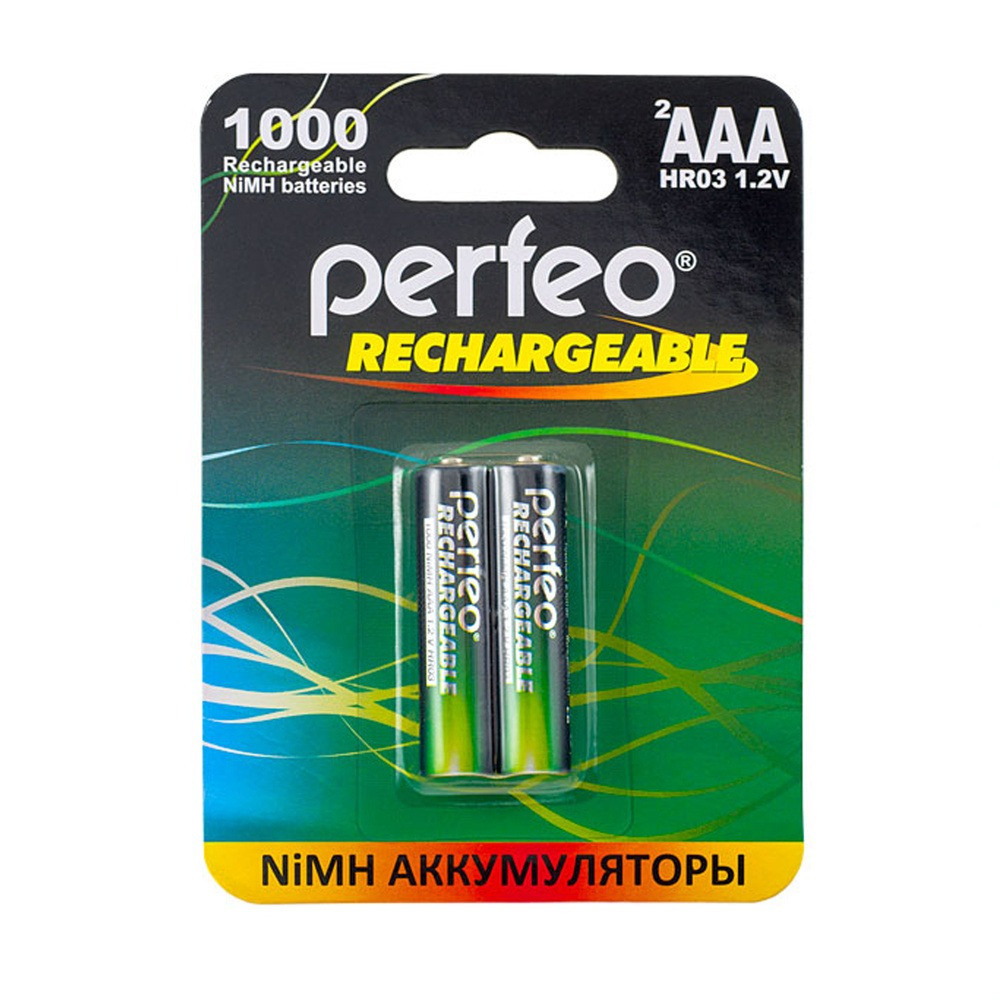 Perfeo Ni-Mh аккумуляторы AAA 1000mAh на блистере, 2шт, 1.2V HR03 - фото 1 - id-p110530584