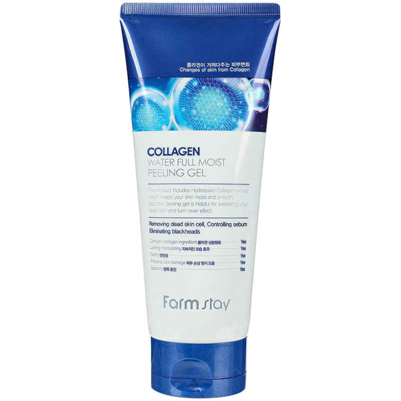 Глубокоочищающий увлажняющий пилинг гель с коллагеном Collagen Water Full Moist Peeling Gel, 180мл - фото 1 - id-p110530585