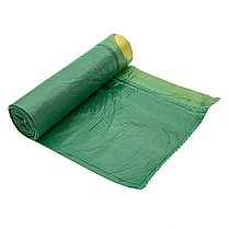 Пакеты для мусора с завязками 35 л x 15 шт. зеленые, Home// Palisad, фото 3