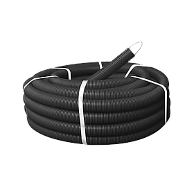 Гофротруба легкая ПНД 16 мм с протяжкой (черная)