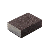 Губка шлифовальная полиуретан на основе из оксида алюминия, Р80, 100х75х25мм