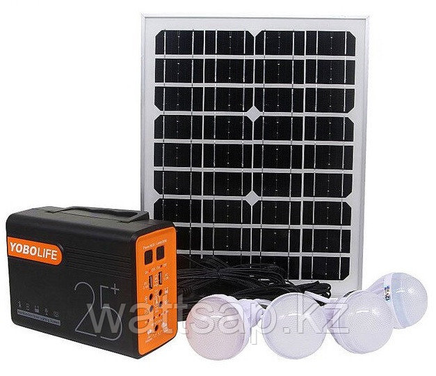 Солнечная электростанция Yobolife LM-3616, 4 LED лампы, Bluetooth радио - фото 1 - id-p110532617