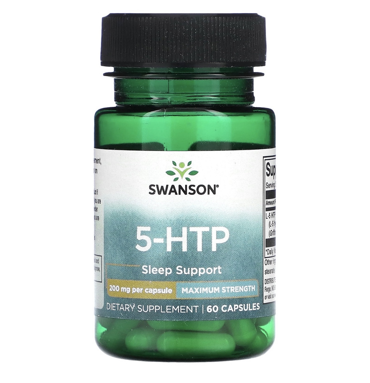 Swanson 5-HTP, 200мг, 60 капсул - фото 1 - id-p110532978