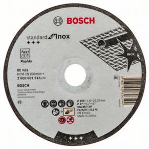 Круг отрезной нерж.Standard for Inox 150*1,6 mm, прямой, BOSCH_2608601513