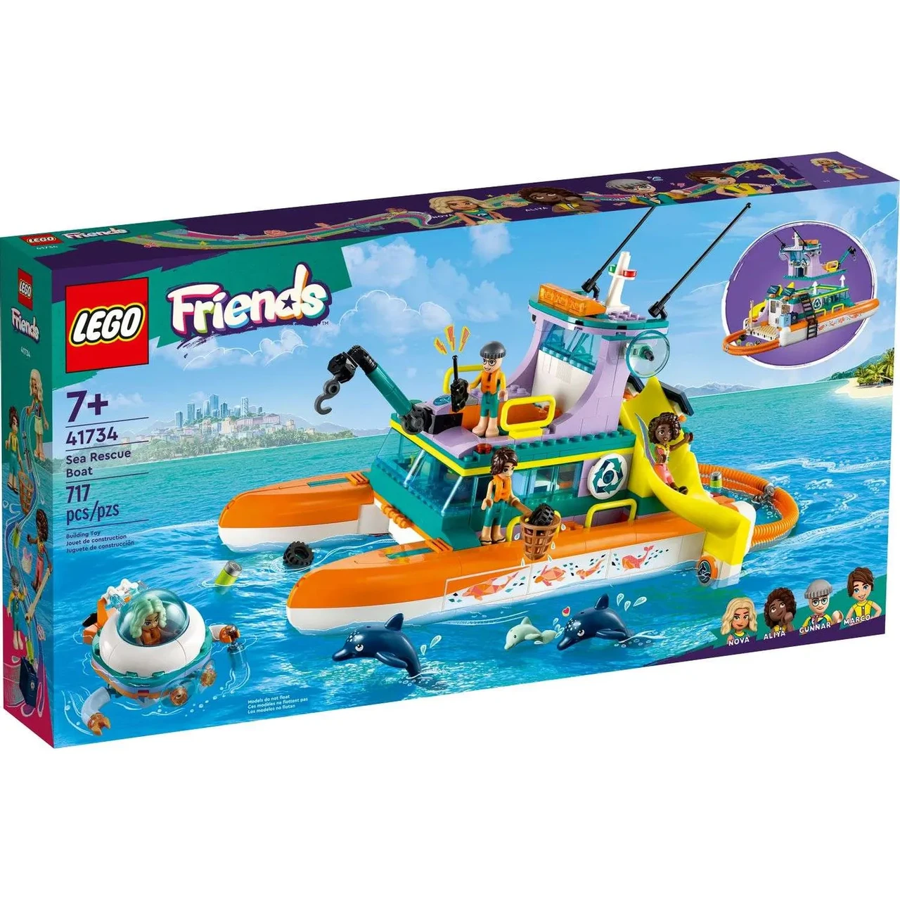 Конструктор LEGO Friends Лодка морской спасательной бригады 41734 - фото 1 - id-p110502077