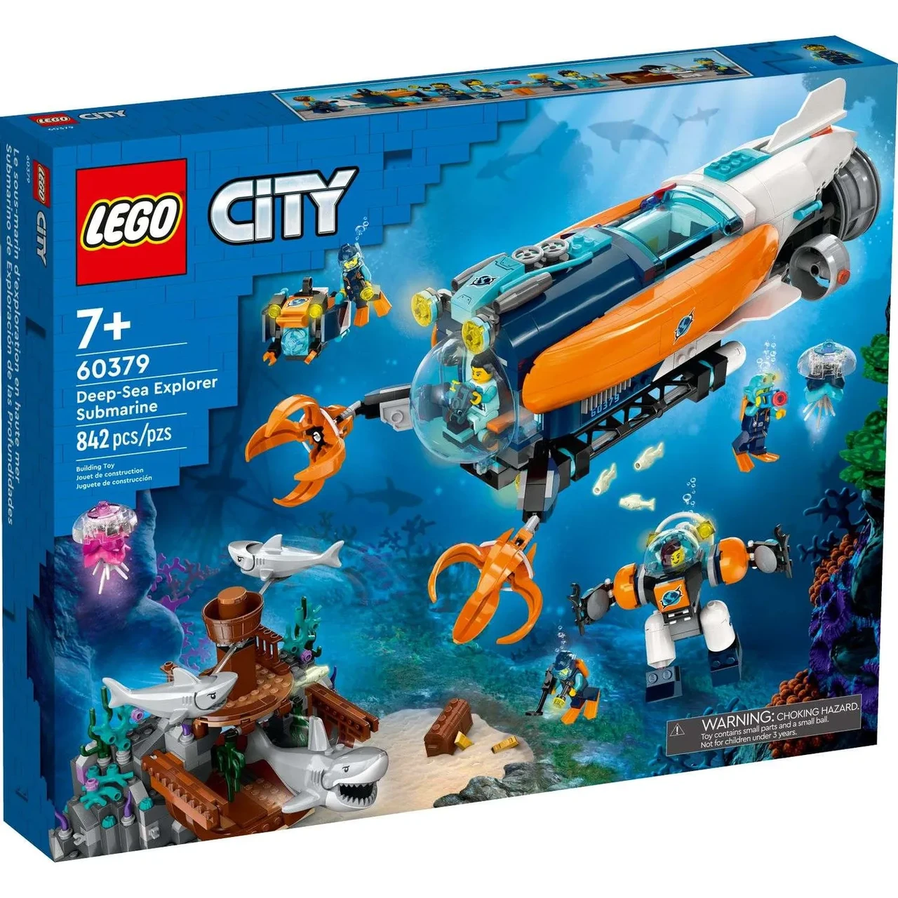 Конструктор LEGO City Глубоководная исследовательская подводная лодка 60379 - фото 1 - id-p110501592
