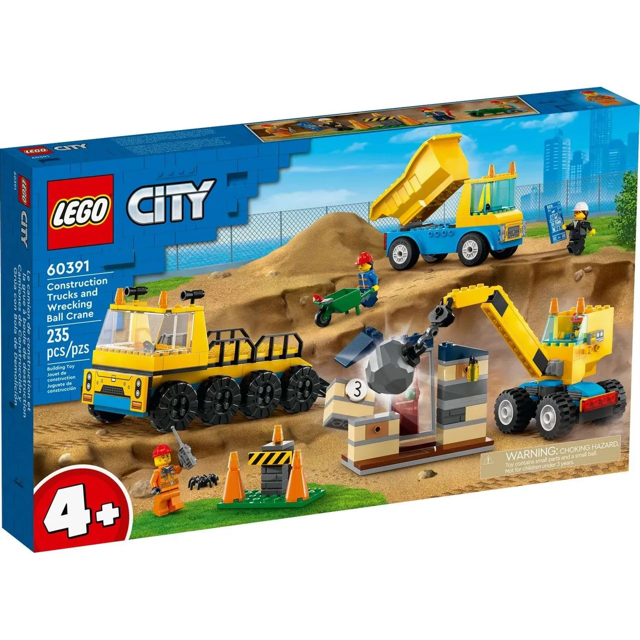 Конструктор LEGO City Строительный грузовик и шаровидный кран-таран 60391 - фото 1 - id-p110501601