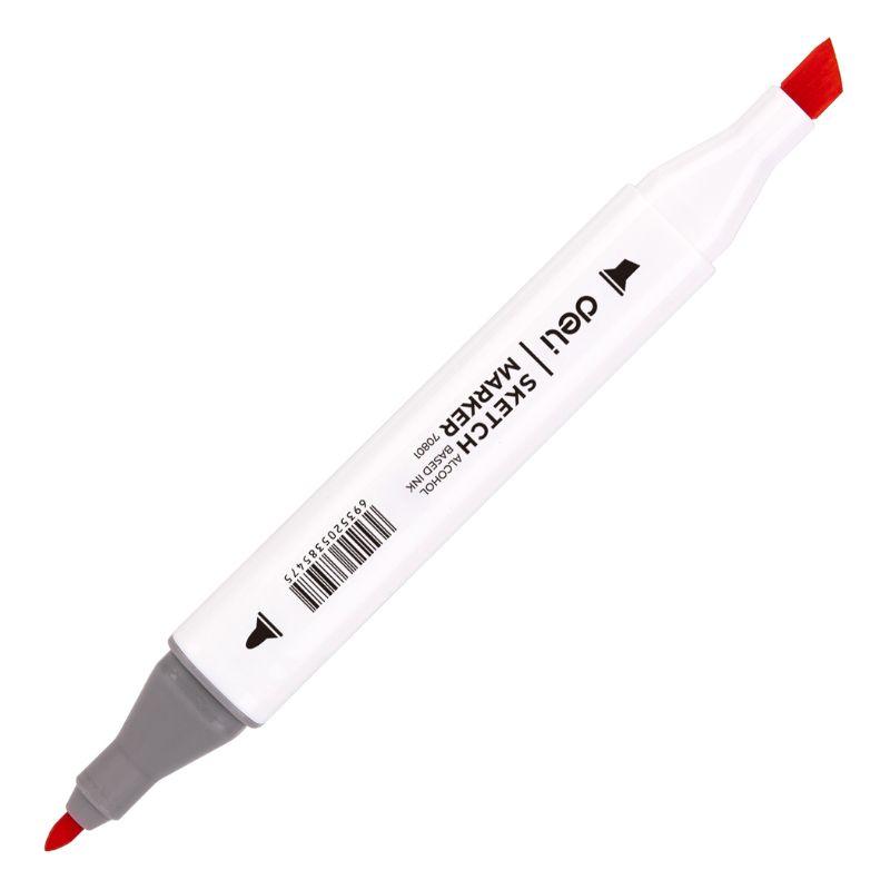 Набор маркеров для скетчинга DELI, двухсторонний 1/7 мм, 24 цвета, пластиковая коробка - фото 4 - id-p110539272