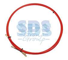 Протяжка кабельная (мини УЗК в бухте), стеклопруток, d=3,5мм, 3м, красная REXANT