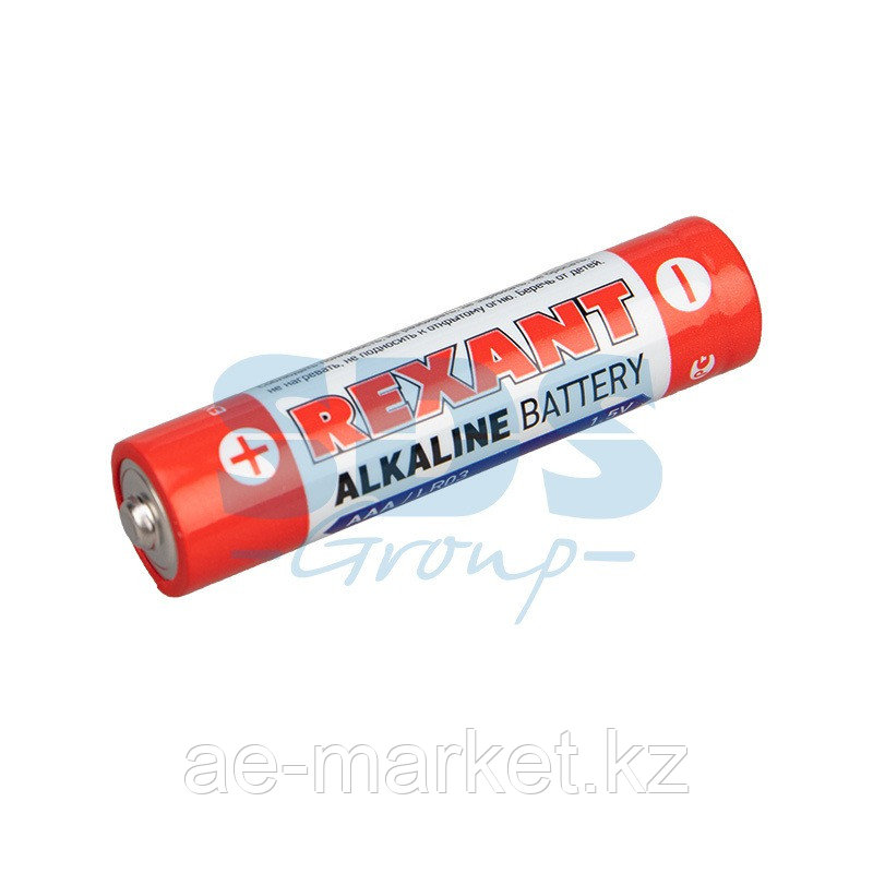 Алкалиновая батарейка AAA/LR03 1,5 V 2 шт. блистер REXANT - фото 1 - id-p92040859