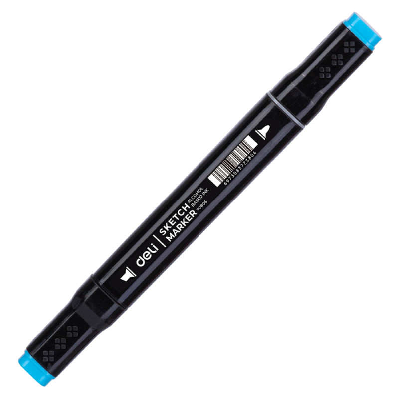 Набор маркеров для скетчинга DELI, двухсторонний 1/7 мм, 60 цветов - фото 3 - id-p110542496
