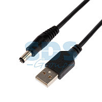 USB штепсельдік кабель - тұрақты ток қуат қосқышы 2,1х5,5 мм, ұзындығы 1,5 метр REXANT