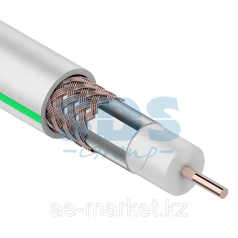 Кабель коаксиальный SAT 703 B, CCS/Al/Al, 75%, 75Ом, 100м, INDOOR, белый PROconnect