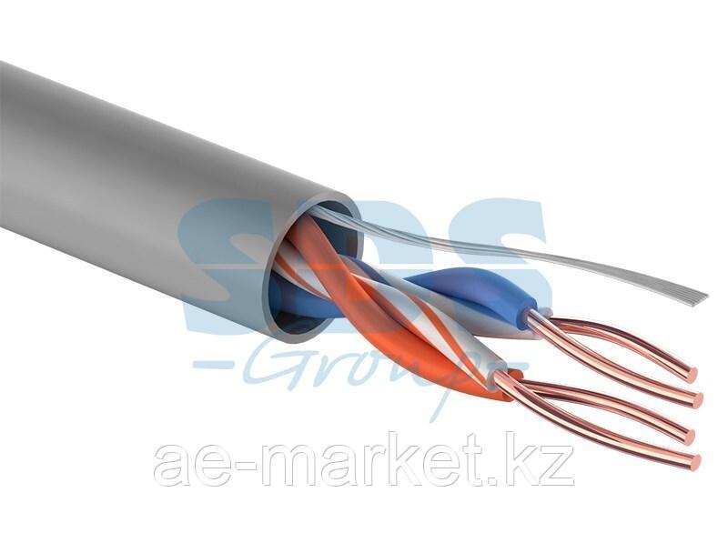 Кабель витая пара омедненный U/UTP, CAT 5e, PVC, 2PR, 24AWG, INDOOR, SOLID, серый, 305м PROconnect - фото 1 - id-p92019740