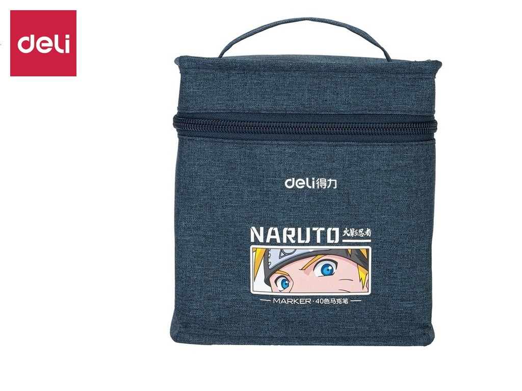 Набор маркеров для скетчинга DELI "Naruto", двухсторонний, 40 цветов