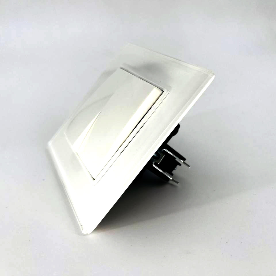 Выключатель ZION 2-клавишный белый (с рамкой) - фото 2 - id-p110543051