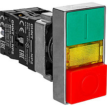 Двойная кнопка CHINT NP2-BW8465 1НО+1НЗ AC230В (LED) IP40 2-013343 573829