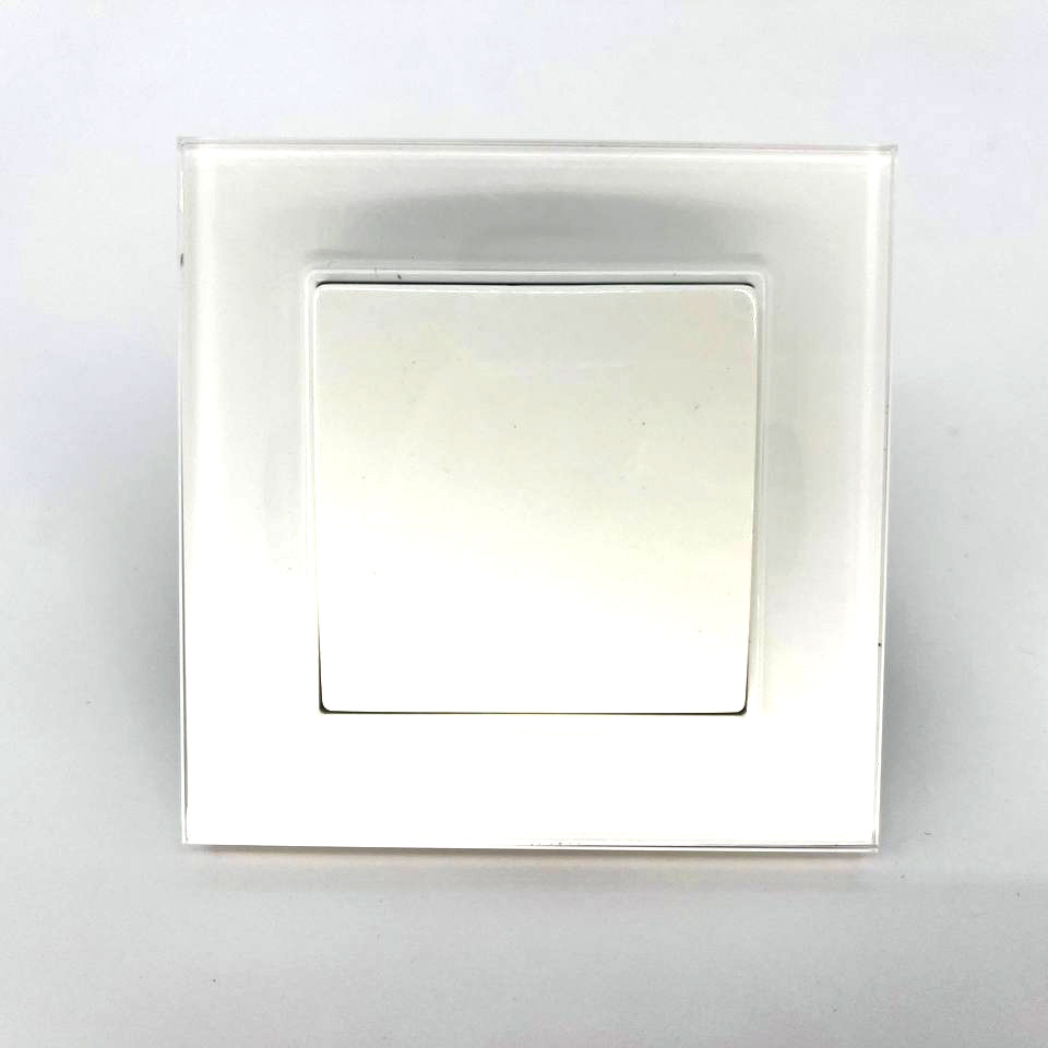 Выключатель перекрестный перекидной ZION 1-клавишный (белый с рамкой) - фото 1 - id-p110543409