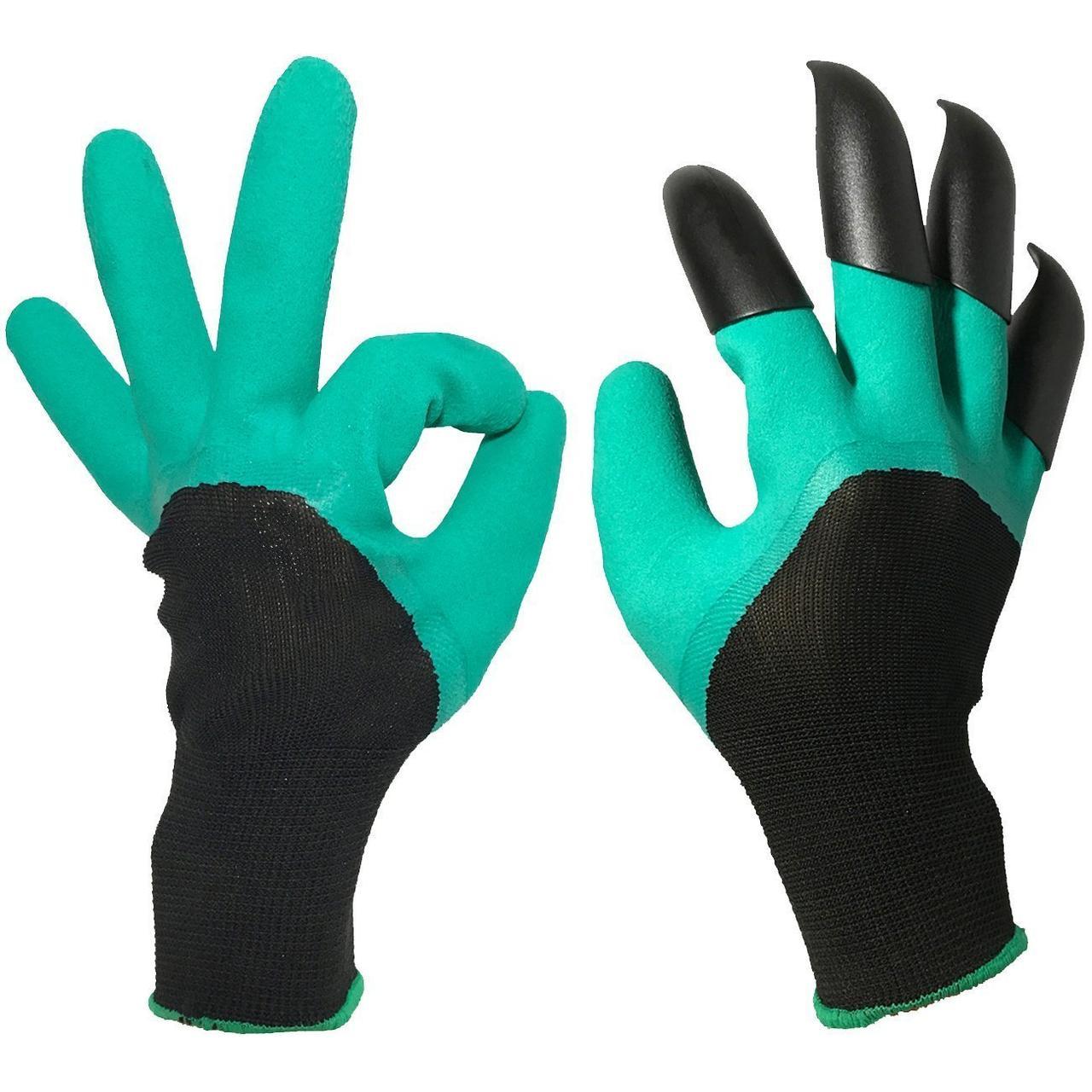Садовые перчатки Garden Genie Gloves с когтями - фото 1 - id-p97754491