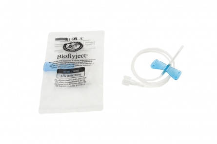 Система 21G Bioflyject® для вливания в малые вены с иглой-бабочкой, 100 шт./упак.
