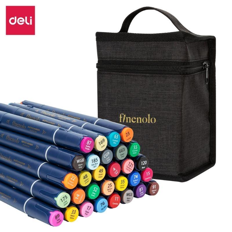 Набор маркеров для скетчинга DELI "Finenolo", двухсторонний, 30 цветов - фото 1 - id-p110544505