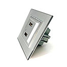 Розетка ZION USB 2-ая 2100 мА (для подзарядки) серая, фото 3
