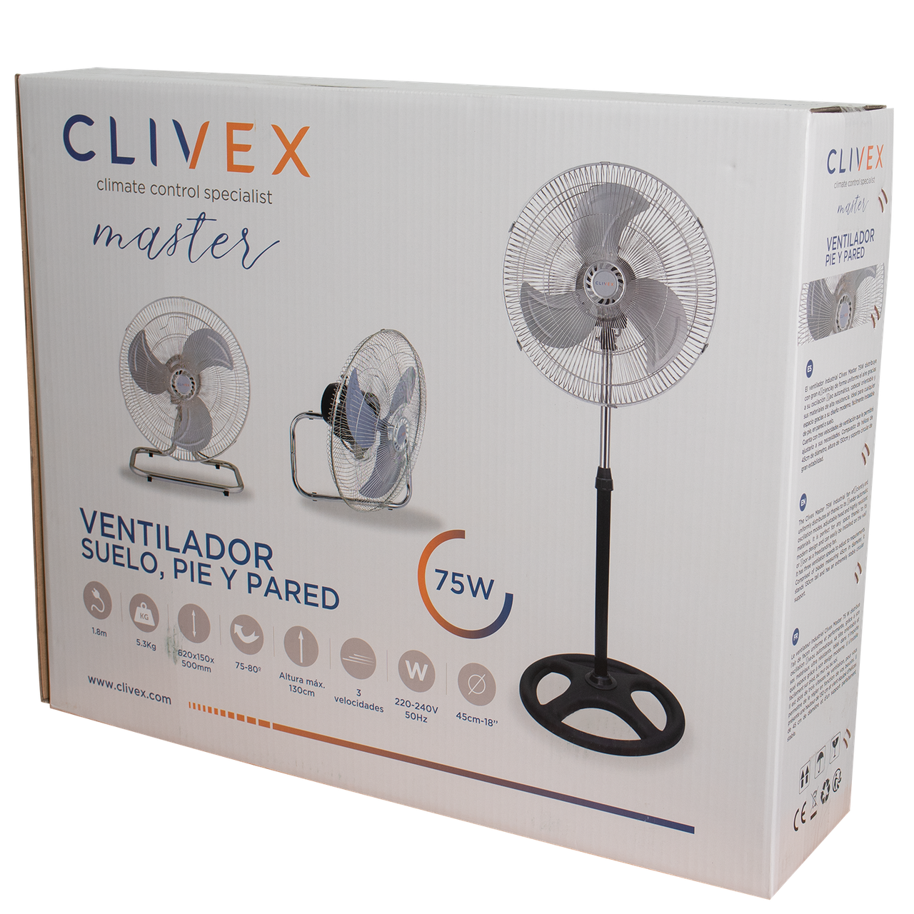 Вентилятор Clivex Fan Master 3 IN 1 45 CM 75W (Испания) - фото 2 - id-p99039668