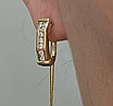 Золотой набор, ж.з. 585 проба с фианитами (кольцо 2.94 гр.17 размер, серьги 4.15 гр,), фото 3