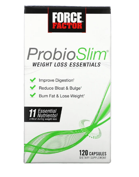 Force Factor, ProbioSlim, незаменимые питательные вещества для снижения веса, 120 капсул