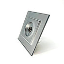 Розетка ZION телевизионная серая (с рамкой), фото 2