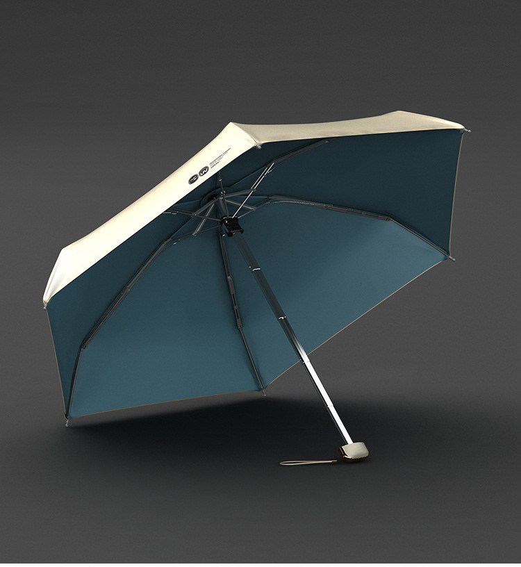Женский складной зонтик от дождя и солнца Olycat W2 (глянцевый золотой) - фото 8 - id-p110546251