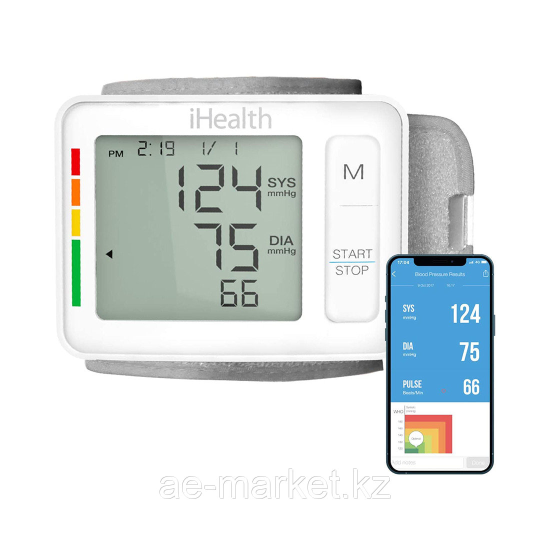 Умный наручный тонометр iHealth PUSH Wrist Smart Blood Pressure Monitor CONNECTABLE - фото 2 - id-p110548886